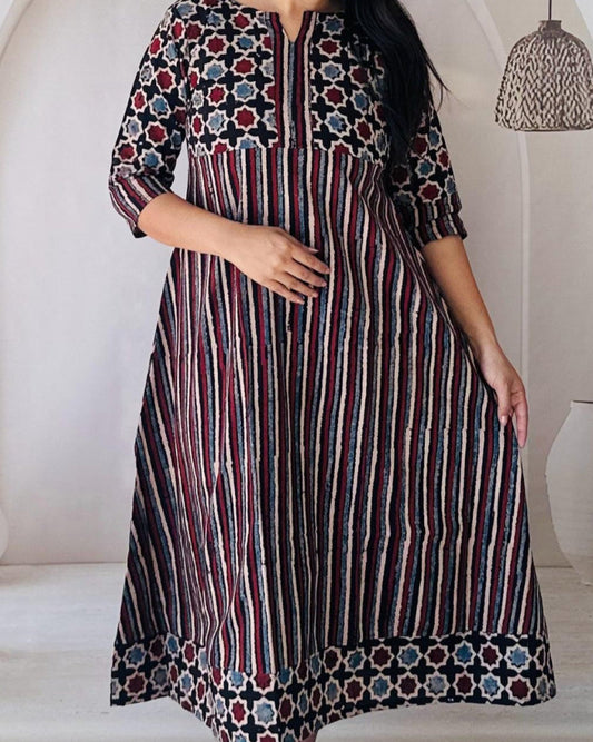 Eva Cotton Ajrakh Kurti